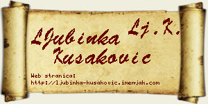 LJubinka Kušaković vizit kartica